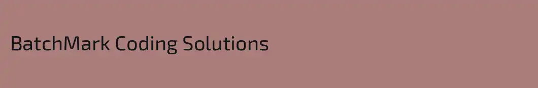 BatchMark Coding Solutions